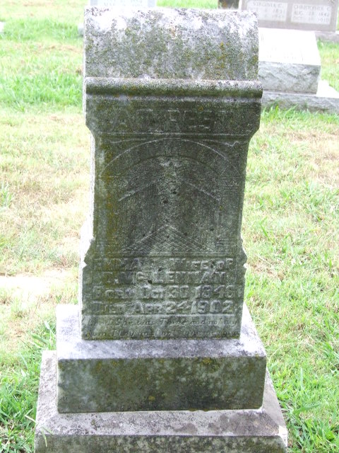 Photo of headstones/Emma McLennan nee Adkins d 1902 hdstn Clopton cem TN
